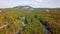 Taganay National Park in Russia in Autumn. Aerial View of `Big Stone River`, Biggest Deposit Occurrence of Aventurine