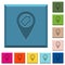 Tagging GPS map location engraved icons on edged square buttons