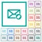 Tagging mail flat color icons with quadrant frames