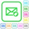 Tagging mail vivid colored flat icons