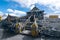 taglanga pass in Leh Ladakh with praying flag on sunny blue sky day