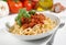 Tagliatelle with meat sauce