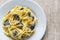 Tagliatelle with morel mushrooms