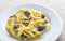 Tagliatelle with morel mushrooms