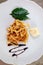 Tagliatelle with ragu and balsamic vinegar typical bolognese dish