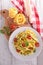 Tagliatelle and vegetable