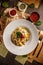 Tagliatelle vegetarian pasta dish