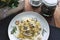 Tagliatelle vegetarian Pasta Dish with Mushrooms