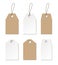 Tags mock up. Vector set of empty labels templates