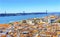 Tagus River Bridge April 25 Orange Roofs Lisbon Portugal