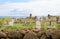 Tahai Cemetery on the West Coast of Easter Island, Pacific Ocean, Chile