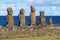 Tahai Ceremonial Complex archaeological site Rapa Nui - Easter Island