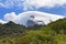 Tahiti. Polynesia. Clouds over a mountain landscape