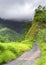 Tahiti. Polynesia. Clouds over a mountain landscape