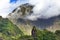 Tahiti. Polynesia. Clouds over a mountain landscape