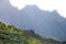 Tahiti. Polynesia. Clouds over a mountain landscape