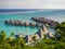 Tahiti resort overwater huts, villas and bungalow, French Polynesia