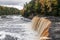 Tahquamenon Falls and the Tahquamenon River in Autumn, Michigan, USA