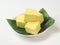 Tahu takwa or Tahu kuning or Yellow tofu in white background
