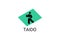 Taido (way of the body) sport vector line icon. sportman, fighting stance.