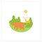 Taiga forest flat icon