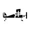 taildraggers airplane aircraft glyph icon vector illustration