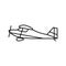 taildraggers airplane aircraft line icon vector illustration