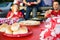 Tailgating: Focus On Apple Pie On Table Of Tailgate Party Food