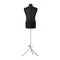 Tailor mannequins black color isolates on white background. Mannequins form body men. Silhouette man in style flat