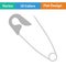 Tailor safety pin icon