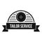 Tailor service logo, simple black style