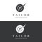 Tailor silhouette logo with needle, thread, benik and sewing machine markings. Logo design for tailors, fashion, boutiques and