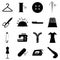 Tailor tools icons set, simple style