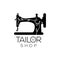 Tailor vector logo. Sewing machine logo template. Fashion logo. Sewing machine vector icon