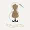 Tailoring emblem with mannequin or dummy and