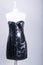 Tailors Mannequin dressed in a Black PVC Corset Dress
