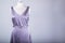 Tailors Mannequin dressed in a Lilac Satin Dress