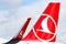 Tailplane of Turkish Airlines Airplane