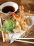 tails tiger shrimp tempura, asian cuisine