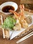 tails tiger shrimp tempura, asian food