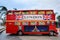 Tainan, Taiwan - November 24,2017:Tainan double gashapon bus in front of Tainan train station,