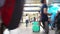 Taipei metro station hall. ( 4K UHD time-lapse ), camera panning left to right