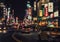 Taipei nightlife neon lights taxis crowded city streets