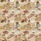 Taiwan delicious snacks seamless pattern