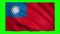 Taiwan flag on green screen for chroma key