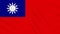 Taiwan flag waving cloth, background loop