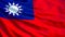 Taiwan flag. Waving flag of Taiwan 3d illustration