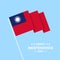 Taiwan Independence day typographic design with flag vector