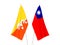 Taiwan and Kingdom of Bhutan flags