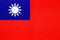 Taiwan national fabric flag textile background. Symbol of world Asian country